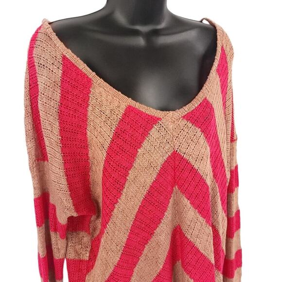 Splendid Stripe Sweater Scoop Neck Lightweight Knit - Picture 2 of 8